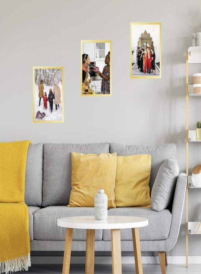 JCJMY 11x14 Picture Frame Gold for Wall Hanging, Wall Mounting Horizontally or Vertically, 11 x 14 Wall Gallery Poster Photo Frame with Shatter Resistant Plexiglass, Gold - Image 5